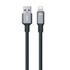WK WDC-17 2.4A USB to 8 Pin Silicone Data Cable, Length: 1.2m(Black)