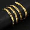 2 PCS 5mm Full Sideways Gold Plated Necklace Fashion Jewelry, Specification: 16 inch (40cm)