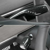 For Tesla Model 3 / Y 2pcs/Set Car Turn Signal Lever Carbon Fiber Pattern Protective Cover(Bright Black)