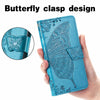 For Alcatel 1S 2021 Butterfly Love Flower Embossed Horizontal Flip Leather Case with Holder & Card Slots & Wallet & Lanyard(Blue)