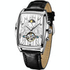 OLEVS 6675 Men Multifunctional Moon Phase Tourbillon Mechanical Watch(White + Silver)