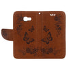 For Galaxy A3 (2017) / A320 Butterflies Embossing Horizontal Flip Leather Case with Holder & Card Slots & Wallet & Lanyard (Brown)
