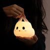 Cute Rabbit Pet Night Light Bedside Nursing Eye Protection Children Sleeping Silicone Lamp(Press Version)