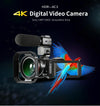 ORDRO AC3 3.1 inch IPS Screen 4K Full HD 13MP Night Vision WiFi Live Camcorder DV Digital Camera, Style:Standard + Microphone(Black)