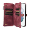 For Samsung Galaxy S21+ 5G Fantasy Multifunctional Zipper Wallet Leather Phone Case(Red)