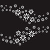 2 PCS/Set D-483 Flower Pattern Car Modified Decorative Sticker(White)