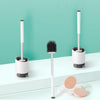 Household Toilet Silicone Long Handle Toilet Brush Set Stainless Steel Toilet Cleaning Brush Head