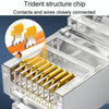 3U 100pcs / Can JINGHUA S688 Gigabit Transport Cabling Extruded Super Cat6 Dual Shield RJ45 8P8C Connector