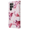 For Samsung Galaxy S25 Ultra 5G Marble Bronzing Stitching Leather Phone Case(Rose Gold)