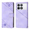 For Xiaomi Redmi K70 / K70 Pro Skin Feel Embossed Leather Phone Case(Light Purple)