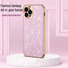 For iPhone 12 Electroplating Star Diamond CD Texture Lens Ring Phone Case(Gold)