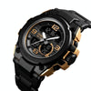 SKMEI 1452 Outdoor Sports Electronic Watch Multifunctional Waterproof Watch(Golden)