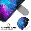 For Alcatel 1S (2020) / 3L (2020) Coloured Drawing Cross Texture Horizontal Flip PU Leather Case with Holder & Card Slots & Wallet & Lanyard(Purple Green Starry Sky)