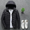 Winter Smart Electric Heating Hooded Jacket, Size:M(Black)