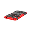 For Alcatel 3L (2020) Tire Texture Shockproof TPU + PC Protective Case with Holder(Red)