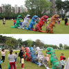 Inflatable Dinosaur Adult Costume Halloween Inflated Dragon Costumes Party Carnival Costume for Women Men(Red)