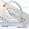 For iPhone 15 Pro Fine Hole 360 Degree Rotating Holder MagSafe Phone Case(Transparent)