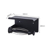 Stainless Steel Damping Paper Towel Holder Punch-free Roll Paper Storage Rack(Black)