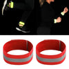 2pcs Reflective Band Outdoor Sports Running Cycling Night Warning Wrist Band(Red)
