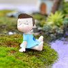 Lovers Bow Garden Dollhouse Decoration Moss Micro Landscape PVC Ornaments