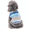 XXS Blue Christmas Snowflake Dog Sweater (Knitted)