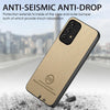 For Samsung Galaxy A52 Twill Fabric Leather Skin Back Phone Case(Khaki)