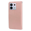 For Xiaomi Redmi Note 13 Pro 4G Rose Embossed Flip PU Leather Phone Case(Rose Gold)