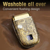 Men Electric Shaver Full Metal Body Reciprocating Shaver(Gold+Knife Net)