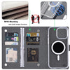 For iPhone 13 Pro Max ViLi GBS-C Series MagSafe Magnetic RFID Leather Flip Phone Case(Black)