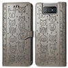 For Asus Zenfone 8 Flip Lovely Cat and Dog Embossing Pattern Horizontal Flip Leather Case , with Holder & Card Slots & Wallet & Cartoon Clasp & Lanyard(Grey)