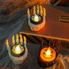Halloween LED Candle Light Ghost Festival Decoration Palm Rest Night Light Horror Layout Prop(Black)