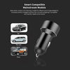 Mini Multifunctional Dual USB Digital Display Car Charger(Black)