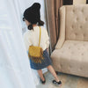 Mini Messenger Bag Cute Tassel Design Kids Coin Purses Children Handbags Shoulder Bags(Dark Khaki)