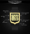 SANDA 388 Fashionable Square Outdoor Sports Leisure Watch Men's And Women's Multi-Functional Waterproof Luminous Electronic Watch(Red)