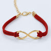 3 PCS Women Fashion Symbol Word 8 Twine Bracelets( red)