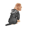 Small Dog Raincoat with Harness & Leash (Black)