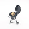1:12 Mini House Toy Simulation Round Oven Outdoor Scene Decoration(Black)