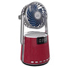 SOAIY K8 Wireless Bluetooth Dual Alarm Clock Speaker with Small Fan(Red)