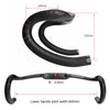 TOSEEK UD Carbon Fiber Texture Road Bike Handlebar, Size: 440mm (UD Matte)