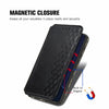 For Asus Zenfone 8 Flip Cubic Grid Pressed Horizontal Flip Magnetic PU Leather Case with Holder & Card Slots & Wallet(Black)