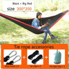 Outdoor Hammock Nylon Parachute Cloth Travel Camping Swing, Style: 3m x 2m (Black+Red)