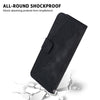 For Realme 13+ Global Seven-shaped Embossed Leather Phone Case(Black)