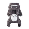 Grey Coral Fleece Dog Coat, Hooded, Warm, Size L