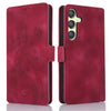 For Samsung Galaxy A34 5G Dreamy Butterfly Love Flower Embossed Leather Phone Case(Red)