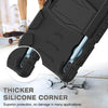 For Samsung Galaxy Tab S6 T860 3-Layer Protection  Screen Frame + PC + Silicone Shockproof Combination Case with Holder(Black+Black)