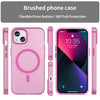 For iPhone 13 MagSafe Frosted Translucent TPU + PC Full Coverage Phone Case(Pink)