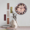 Simple Retro Imitation Wood Grain Three-dimensional Digital Round Wall Clock