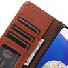 For Samsung Galaxy A36 Genuine Leather Litchi Texture RFID Leather Phone Case(Coffee)