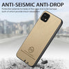 For Samsung Galaxy A22 4G Twill Fabric Leather Skin Back Phone Case(Khaki)