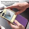 For Samsung Galaxy Z Flip5 Integrated AG Frosted Vacuum Plating Phone Case(Purple)